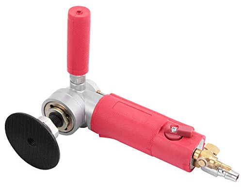 Cryfokt Pulidora de Aire Neumática de 3 Pulgadas, Lijadora Húmeda de 6 a 8 Mpa 4300 Rpm para Piedra de Mármol con Escape Lateral y Antideslizante, Baja Vibración y Ruido