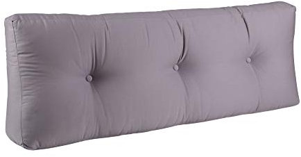 BioKinder 25178 Rückenkissen Loungekisssen Rückenkissen Palettenkissen 120x40 cm Baumwolle, Farbe:Hellgrau