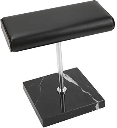 FITYLE Présentoir De Montre Artisanal Adapté à Toutes de Marques, Coussin de PU Et Base en Marbre, de Support en Métal, Style D