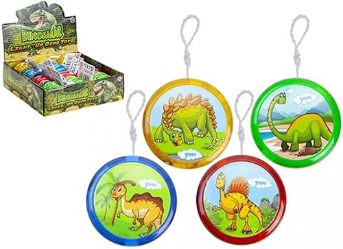 PMS Multicolor Dinosaur Round Light-Up Yoyo - 5.5cm (1 Count) - Assorted Designs - Exciting Kids Toy For Ages 3+