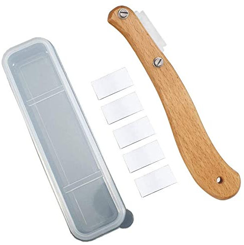 Taglierino per Pane, Lama Pane,Strumento per Tagliare Pane, Coltello Pane Bread Lame,con Coperchio Protettivo in plastica 5 Lame,Adatto per Cucina, Panetteria, Pasticceria