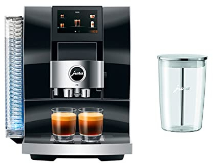 Jura Z10 Fully Automatic Coffee Machine Diamond Black with Glass Milk Container, 16.9 Oz