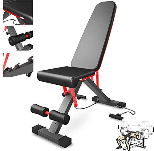 Verstellbare Hantelbank verdickt, Hantel-Schrägbank verstellbar mit Anti-Rutsch-Design, für Heimfitnessgeräte bis zu 200 kg