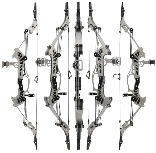 ZSHJGJR Juego de Arco Compuesto para Entrenamiento de Tiro con Arco de 15,2 cm/18,8 cm/20,1 cm/21,8 cm/22,4 cm/24,1 cm/25,9 cm/27,9 cm/41,7 cm Arco Compuesto de Entrenamiento diestro/zurdo para