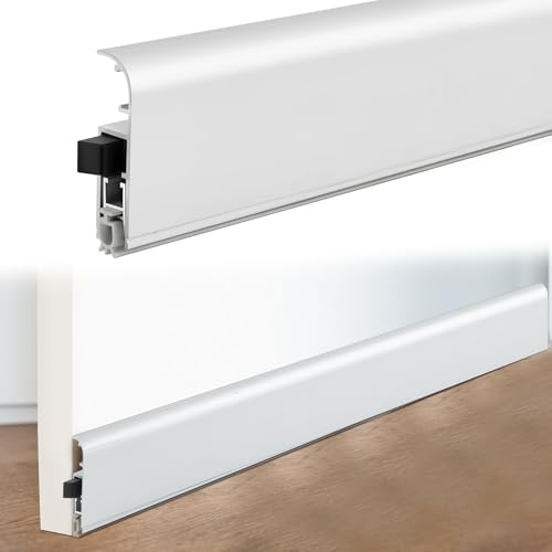 Yaocom 1 Pack Automatic Door Sweep 36'' L x 19/32 W x 2 H Surface Mount Aluminum Automatic Door Bottom Seal, with Mounting Kit and Surface Protector for Attractive and Secure Fitting (Silver)