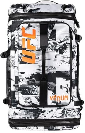 Venum UFC Zenith Unisex Fight Week - Bolsa de deporte, Negro/Blanco/Naranja, Bolsa de deporte