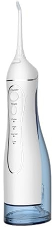Idropulsore for denti irrigatore portatile macchina for la pulizia a getto dentale 300ML 4 modalità(WHITE)