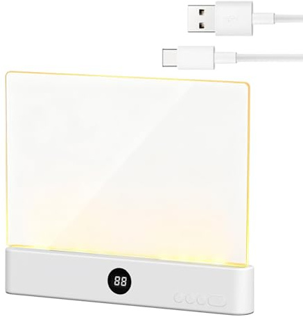 Luce Piatta Led Per Libri, Schermo Led Per Leggere, Luce Da Lettura Per Libro Notturna, Lucina Per Leggere Libri A Letti Ricaricabile Usb, 3-Modes Lampada Da Lettura Piatta Per La Cura Degli Occhi