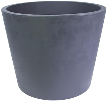 mgc24 Millennium Pflanztopf mit Wasserspeicher & Rollen Ø 59 x 49,5 cm anthrazit | großer runder Pflanzkübel für Garten, Terrasse & Balkon | wetterfest & UV‑beständig