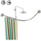 Barre Rideau Douche INOX Extensible Sans Perçage - Tringle Angle Baignoire en Forme De L AVCE Rideau Imperméable HSGAV, 70 à 95 x 70 à 95cm