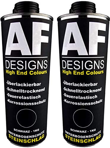 Alex Flittner Designs - Protezione per sottoscocca, 2 x 1 kg, verniciabile, colore: Nero