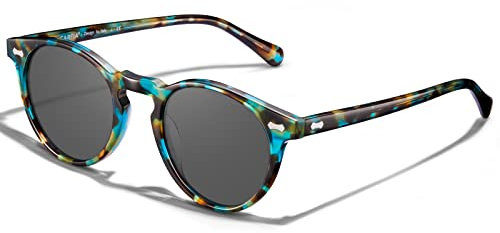 CARFIA Polarised Womens Sunglasses Vintage UV400 Protection Acetate Frame
