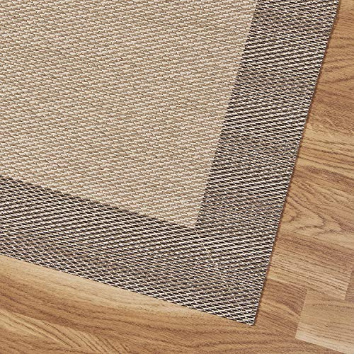 Alfombra Vinilica Salon Premium Alfombras de habitación Comedor baño Cocina Lavable Antideslizante y Resistente para Interior y Exterior Estores Basic Beige 160x230 cm