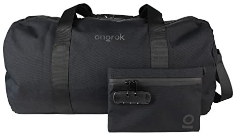 ONGROK Duffle Bag mit Kombinationsschloss, integrierte Kohlefiltration (schwarz), Carbon