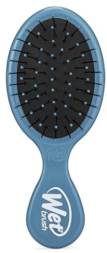 Wet Brush Mini Detangler Hair Brush, Elemental Blue, Detangling Travel Hairbrush, Ultra-Soft IntelliFlex Bristles Glide Through Tangles with Ease, Pain-Free, All Hair Types