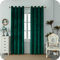 GIRASOLE HOME Paire de rideaux Adélaïde doux occultants thermiques en velours 2 panneaux de 140 x 240 cm avec œillets, vert