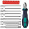 9 Stück Kugelkopf Sechskant Schraubendreher Set, 100mm Bit Set Lang, mit Griff 1/4 S2 Magnetischen Schraubenzieher, für Handbohrmaschinen, Druckluftbohrmaschinen und Elektrobohrmaschinen
