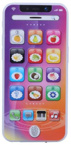 Kindertelefonspielzeug, Plastiktelefonspielzeug, Kindermusik simuliertes buntes Spielzeugtelefon, Exquisite Verarbeitung Kinderpädagogisches Smartphonespielzeug Kinderpädagogische (Blau)