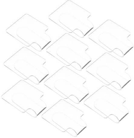 IWOWHERO 10 Piezas Paleta de Mezcla de Maquillaje Acrílica Transparente Bandeja para Base Sombra y de Uñas Herramienta Portátil para Mezcla Precisa y Limpieza Rápida para Profesionales y