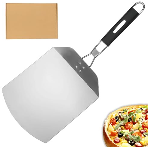 Kiuiom Professionnelle Pelle à Pizza avec Poignée,Pelle a Pizza en Aluminium Carrée avec Poignée Pliable pour Four et Barbecue pour la Cuisson de Pizzas,Pain,Barbecue,Grande Surface,24 * 57.5cm