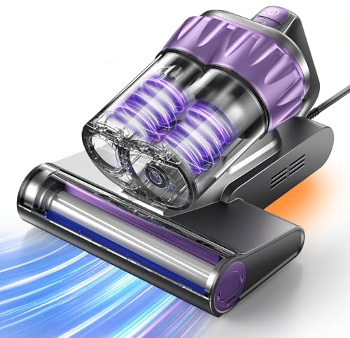 Airpher Mattress Vacuum Cleaner 18Kpa Bed Vacuum Cleaner with Smart Dust Sensor,253.7nm UV-C Light,HEPA Filter,150°F Heat,500W Powerful Handheld,for Bed,Sofa,Couch,Crib Gift Ideas for Women