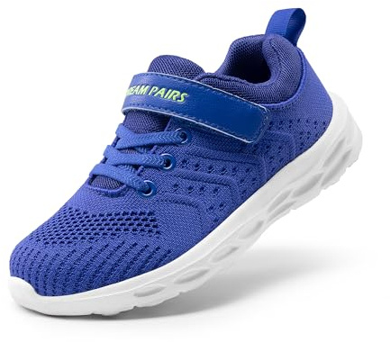 DREAM PAIRS Sneakers Mode Casual Löparskor för barn | Skola och sport, andningsbar stickad, säkra snören med rem, dämpat skum, lätt, fukttransporterande