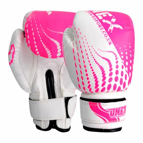 Onex Boxing Gloves for kids/Junior Training Punching Sparring fighting glove Punch Bag glove Mitts Muay Thai Kickboxing MMA Martial Arts Workout 6oz (Pink)