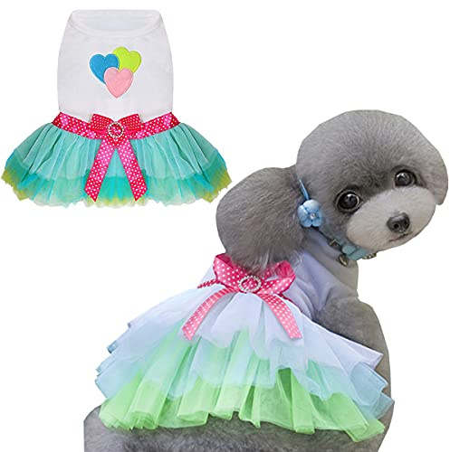 Hundklänning lyxig valpkjol kläder prinsessklänningar bröllop kväll tutu kjol röda läppar rosett klänning för liten hund flicka XXL grön