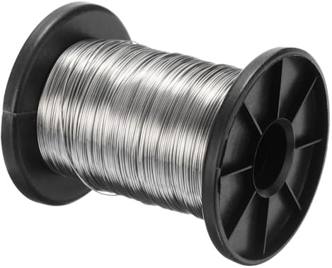 PATIKIL Filo in Acciaio Inossidabile 304, 328 Piedi 0,6mm 22 Calibro Filo Gioielli Fai da Te, Filo Morbido Creazioni Gioielli, Braccialetti, Perline, Artigianato, Argento