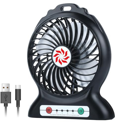 BAMCOO Mini Ventilatore USB Portatile Ventilatore 3 Velocità da Tavolo enzioso Mini Fan Desk per la Casa, Ufficio Campeggio e Altro