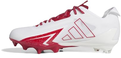 Adidas Men's Adizero Electric American Football, White/Team Power Red/White, 8