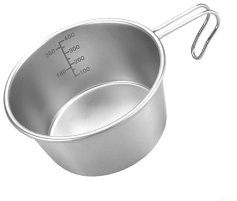 Zoegneer Tragbare Outdoor-Schüssel aus 304 Edelstahl, zusammenklappbar, stabil, 450 ml, Campingschüssel für Picknick, Camping
