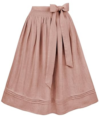 Stockerpoint Dirndlschürze Mina Delantal Tirolesa, Altrosa, 52-56 Mujeres