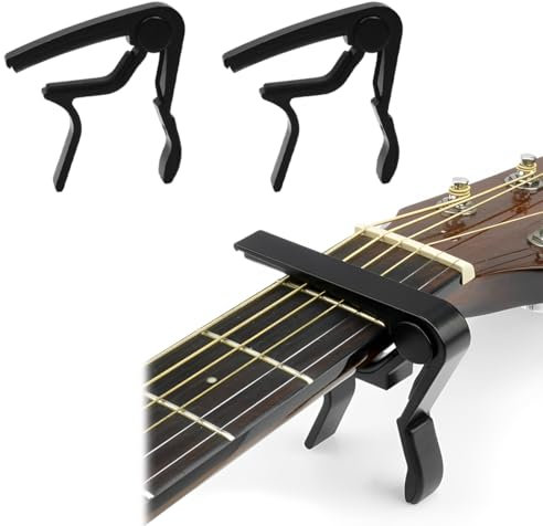 SGERUFZ 2 Pcs Einhand-Gitarren-Kapodaster Passend für die meisten Gitarren