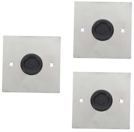CLISPEED 3St Steckdosenabdeckung aus Edelstahl Leere Steckdosenplatte Schutzabdeckung Steckdose Abdeckplatte mit Auslassblende Steckdosenabdeckungen für Steckdosen Rostfreier Stahl Silver