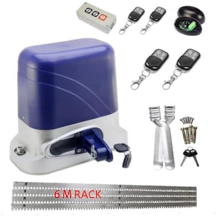 Ouvre-porte coulissant automatique, Ouvre-porte coulissante électrique, 800Kg, entraînement avec supports en acier de 6M, contrôleur, clavier tactile, télécommande, moteur de porte coulissante électri