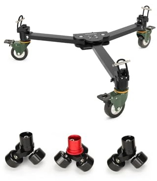 PROAIM DL-AGLE-01 - Carrello da studio agile per carichi pesanti, per treppiedi a punta singola e doppia, struttura robusta, ruote girevoli a 360°, offre scatti fluidi e impeccabili