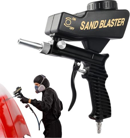 yanzisura Portable Sandblasting Machine,Air Compressor Blasting Machine - Handheld Sandblasting Equipment Rust Remover for Metal Paint Restoration Wood Polishing Furniture Varnish Work Industries