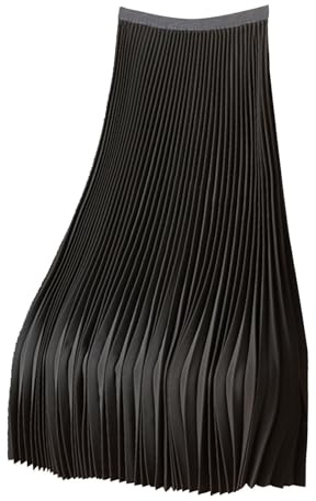 Mini jupe sexy unie plissée en satin, jupe polyvalente en grande taille simili cuir femme, Noir , L