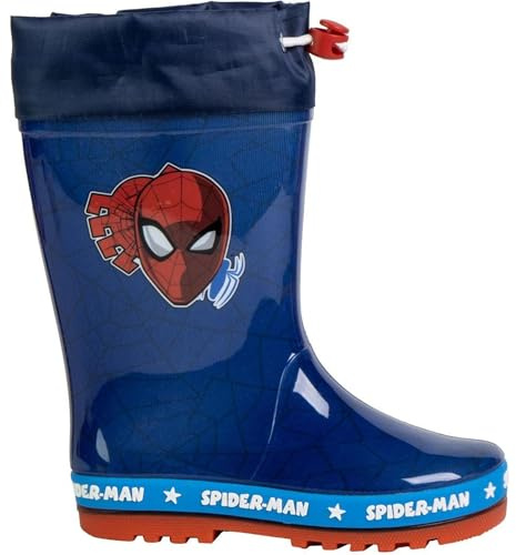 CERDÁ LIFE'S LITTLE MOMENTS Stivali da pioggia Spiderman in PVC per bambini Scarpe impermeabili ufficiali, comode e resistenti, unisex, Uomo Ragno, 28 EU