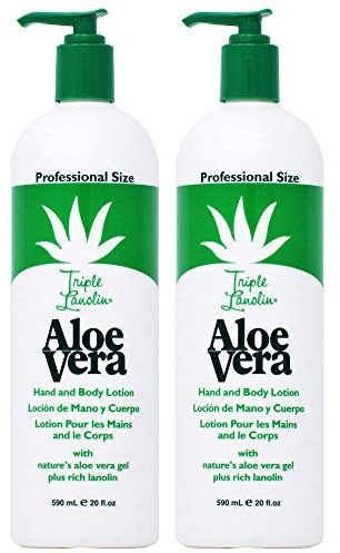 Vienna Triple Lanolin Aloe 20 Ounce Hand & Body Lotion Pump 20 Ounce (2 Pack)