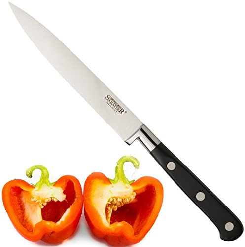 Taylors Eye Witness Sabatier Professional All Purpose Knife - 5in/12.5cm Full Tang Blade Forged from High Graded Taper Ground Stainless Steel, Triple Rivet Comfort Handle. Sharper for Longer