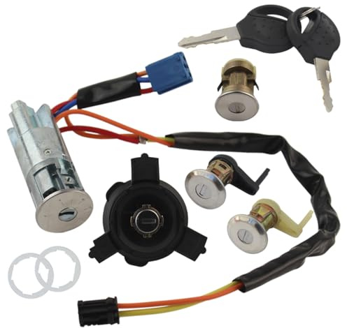 3 cerraduras de Puerta + bombin Arranque + Tapa del Tanque compatibles para Peugeot 206 (Desde 1998). con 2 Llaves | 9170N8