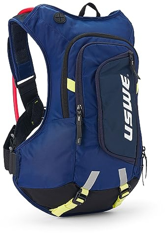 USWE Moto Hydro - Mochila de hidratación de 12 L con Bolsa de Agua de 3.0 L/100 onzas, una Mochila de Gama Alta, sin Rebote para Motocicleta Enduro y Todoterreno, Color Negro y Azul