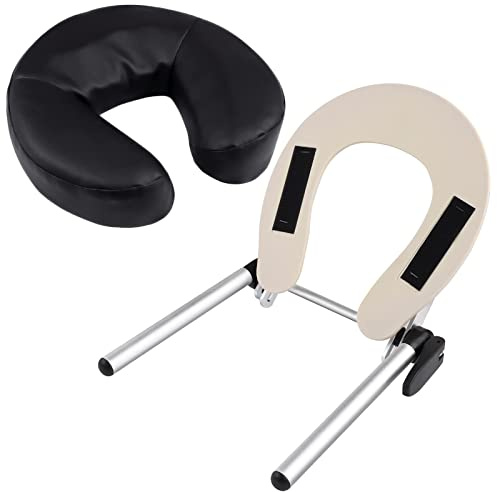 EBANKU Ensemble de coussins universels réglables pour le visage - En aluminium - Avec coussin de massage pour spa