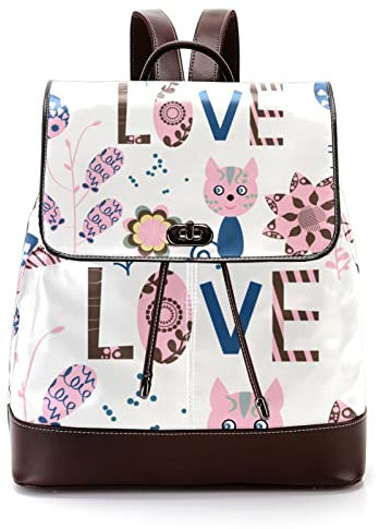 Y-DSIWX Damen-Rucksack mit Klappe, Motorrad, Räder, PU-Leder, Arbeit, Reiserucksack, Tagesrucksack für Damen und Mädchen, Mehrfarbig 07