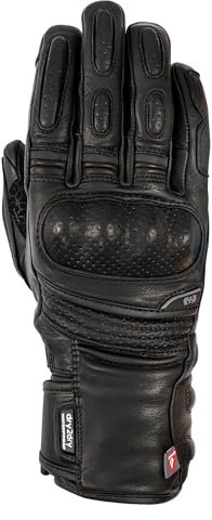 Oxford Hamilton - Guante de Motocicleta Impermeable para Mujer, Color Negro tecnológico, Talla S