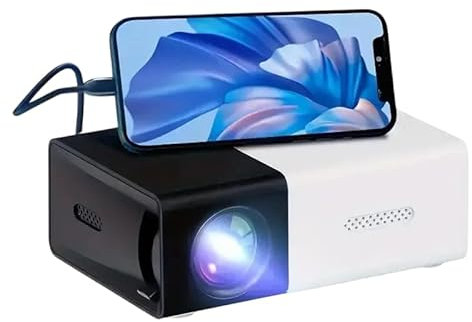 Mini projecteur portable, HD 720p, double haut-parleurs, écran 130 pouces pour home cinéma et bureau