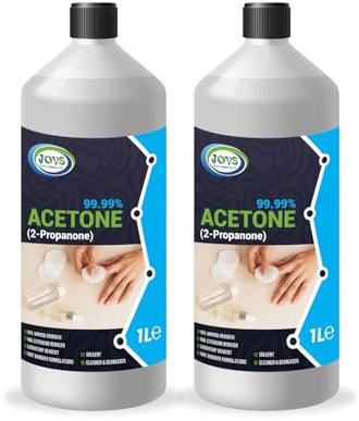 99.99% Pure Acetone 2x 1L | Professional Strength Nail Polish Remover | Acrylic, UV/LED, Nail Glue & Varnish Remover | Salon-Quality, Multi-Purpose Solvent.