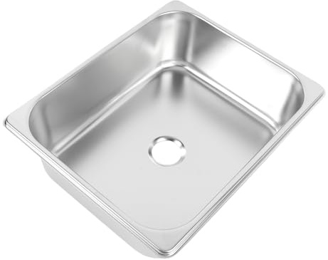 304 Barfat i Rostfritt Stål, Repfast Handfat med Infälld Dränering för Husbil, RV, Båt, 30x24x10 Cm Kapacitet, Lämplig för Kök eller Badrum Tvättfrukter, Grönsaker, Rätter med